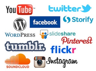 Social media logos by macloo, on Flickr