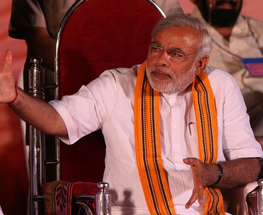 Narendra Modi at a BJP rally by Al Jazeera English, on Flickr