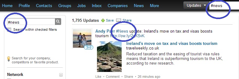 linkedin hashtag