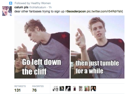 5SOS Derp Con Tweet